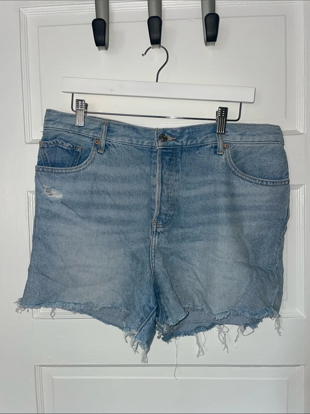 Express Light Blue Denim Shorts